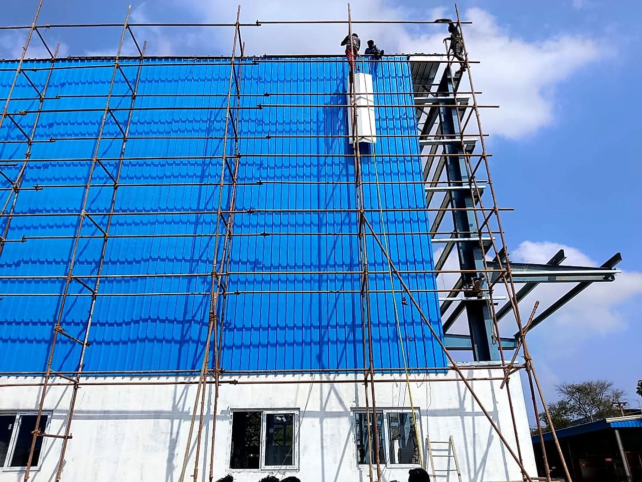 Industrial Structure — Cladding Stage — Structural Steel Fabrication by Boss Fabrication