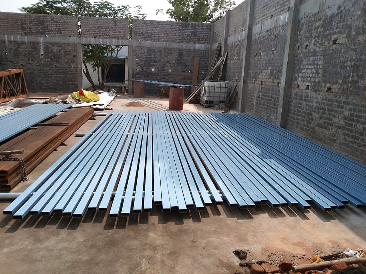 Section Staging on Site — Structural Steel Fabrication by Boss Fabrication