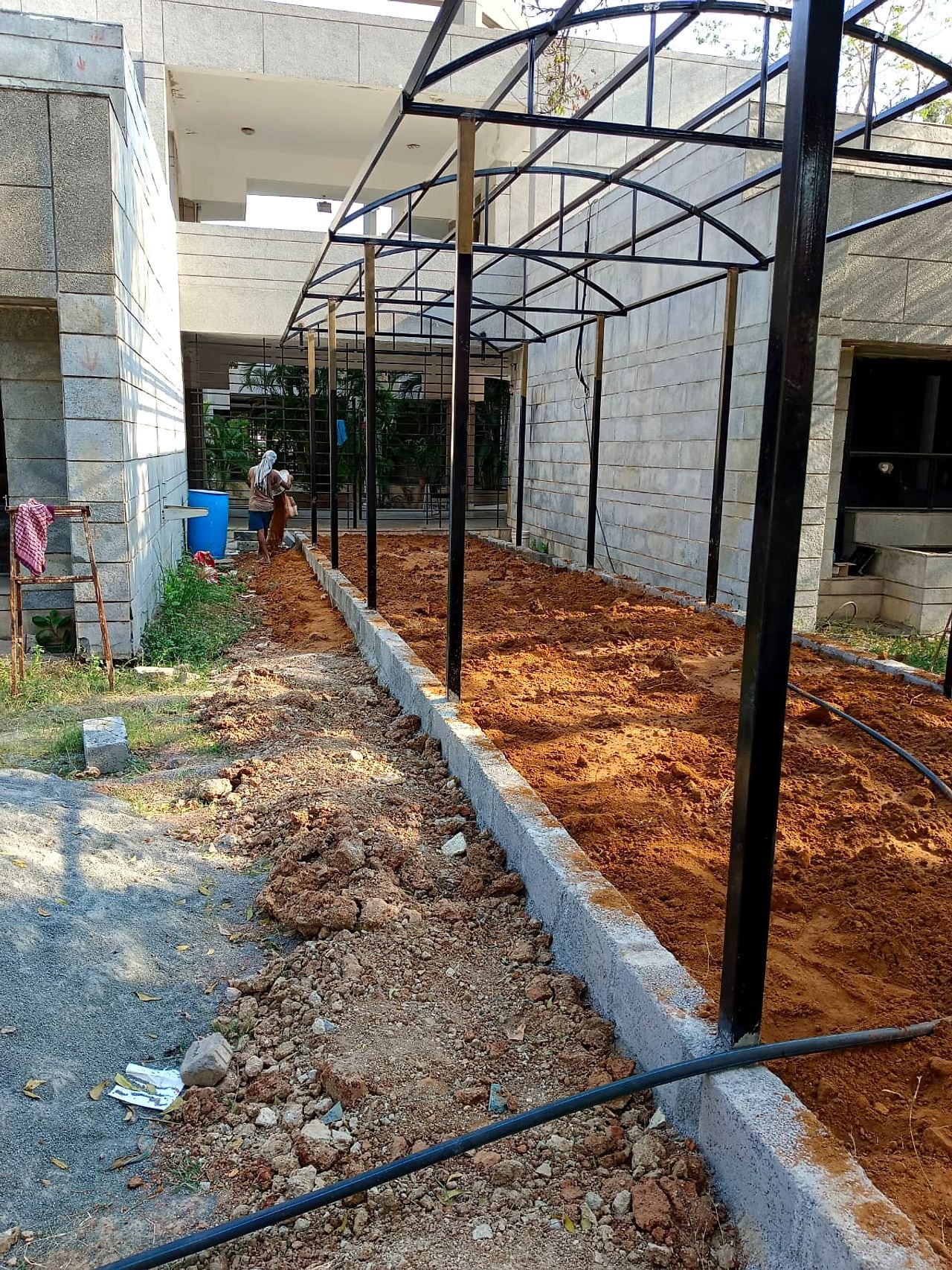 Pergola Frame — Villa — Glass & Polycarbonate Pergolas by Boss Fabrication