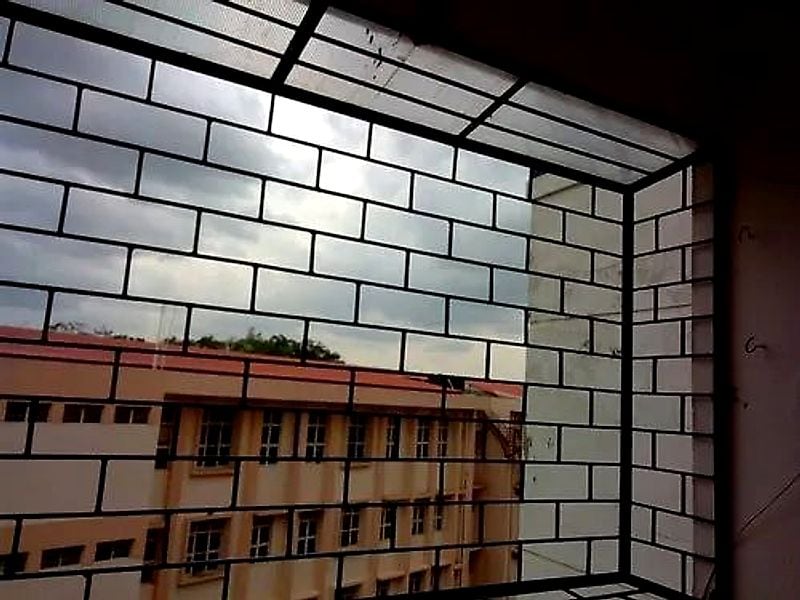 MS Window Grill — Geometric Pattern — Gates, Grills & Rolling Shutters by Boss Fabrication